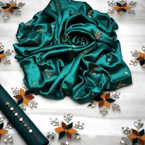 Fancy 3-Piece Shamoz Silk Dress – Elegant Design for Special Occasions