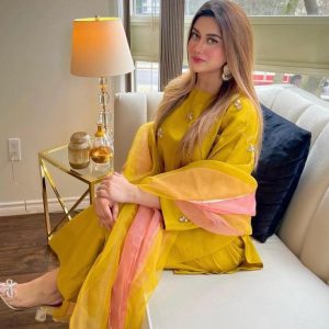 3-Piece Pure Organza 2-Color Dupatta Dress with All-Over Handwork | Kattan Silk Shirt & Trouser