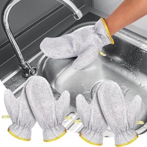 Reusable Waterproof Dishwashing Gloves – Heat-Resistant Kitchen Cleaning Gloves