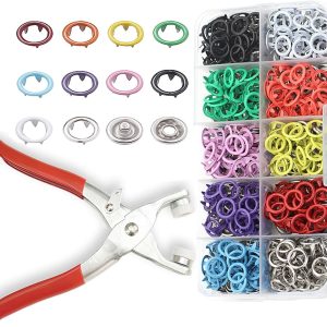 Metal Snap Button Press Plier Kit (9.5mm) with 50pcs Snaps – DIY Tich Button Tool Set