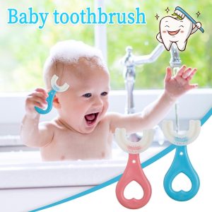 Kids U-Shaped Silicone Toothbrush – 360° Gentle Oral Cleaning