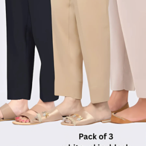 Trendy & Comfortable Women’s Trousers – Black, White & Beige | All-Season Shalwar & Pajamas | Multiple Sizes, Ready-to-Wear